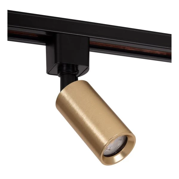 Lucide TRACK RITMO Foco de riel - Sistema de carril monofásico / Iluminación con rieles - 1xGU10/MR11 - Oro mate / Latón (Extensión) - apagado